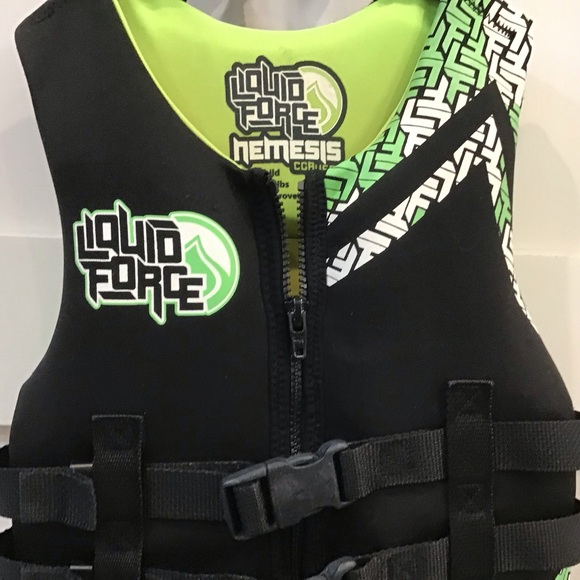 Force1 Black and Green Life Vest - Picture 5 of 5